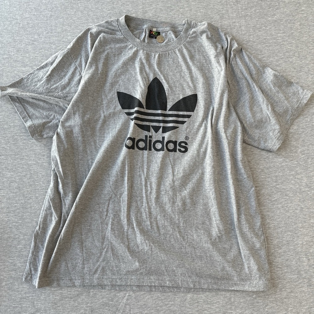 Adidas T-Shirt Grey Size XL 100% Cotton